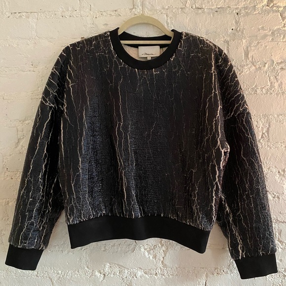 3.1 Phillip Lim Distressed Crew Neck Sweatshirt - Picture 2 of 4